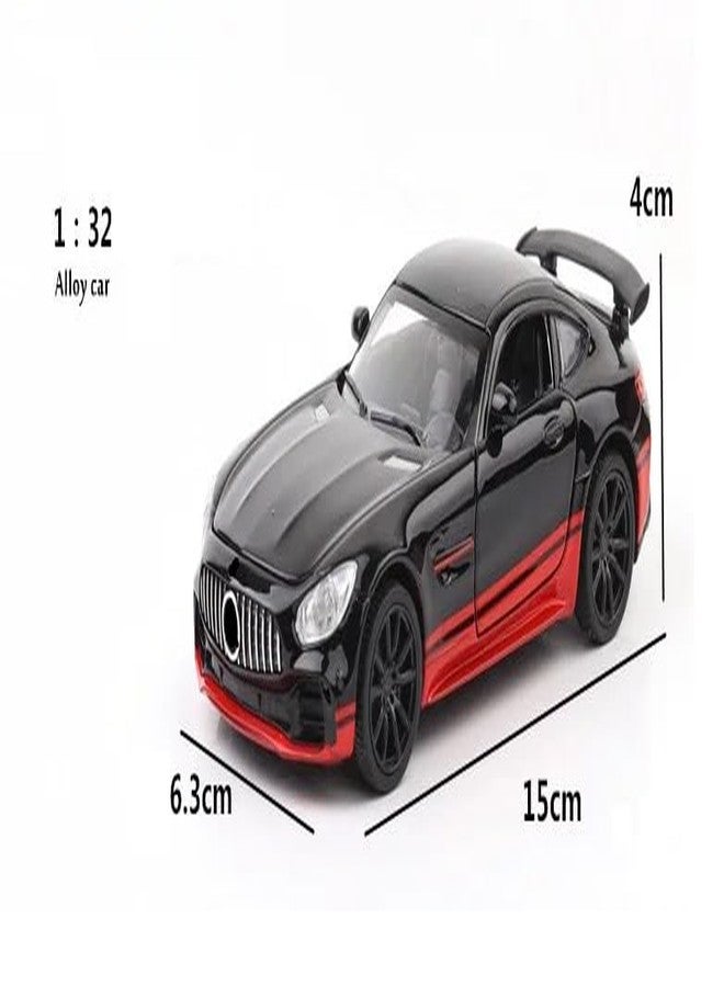 Quasar 1:32 Scale Die Cast Alloy Mercds GTRR Metal Pull Back Push and Go Frictian Powered Model Car Toy for Children Best Gift Music and Light and Door Open (Color Many Be Vary) - Image 2